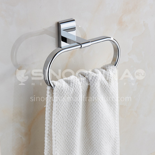 Bathroom silver towel ring